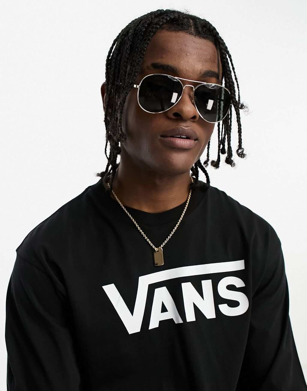 

Золотистые солнцезащитные очки-авиаторы Vans Henderson