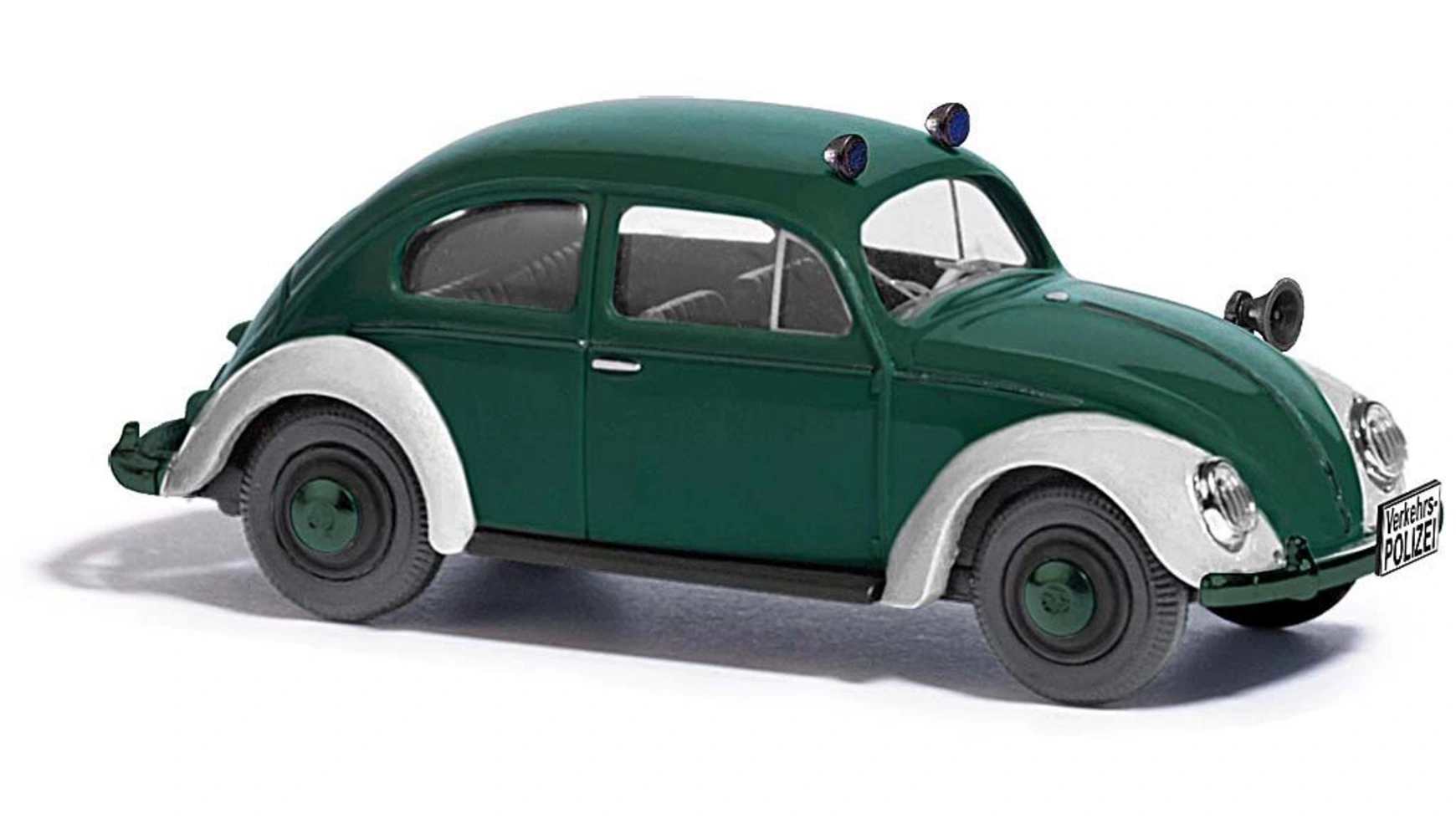 Busch Modellspielwaren 1:87 VW Beetle с овальным окном, полицейский, 1955 года выпуска. набор jada toys tmnt hwr vw drag beetle w michelangelo figure 34018 1959 vw drag beetle