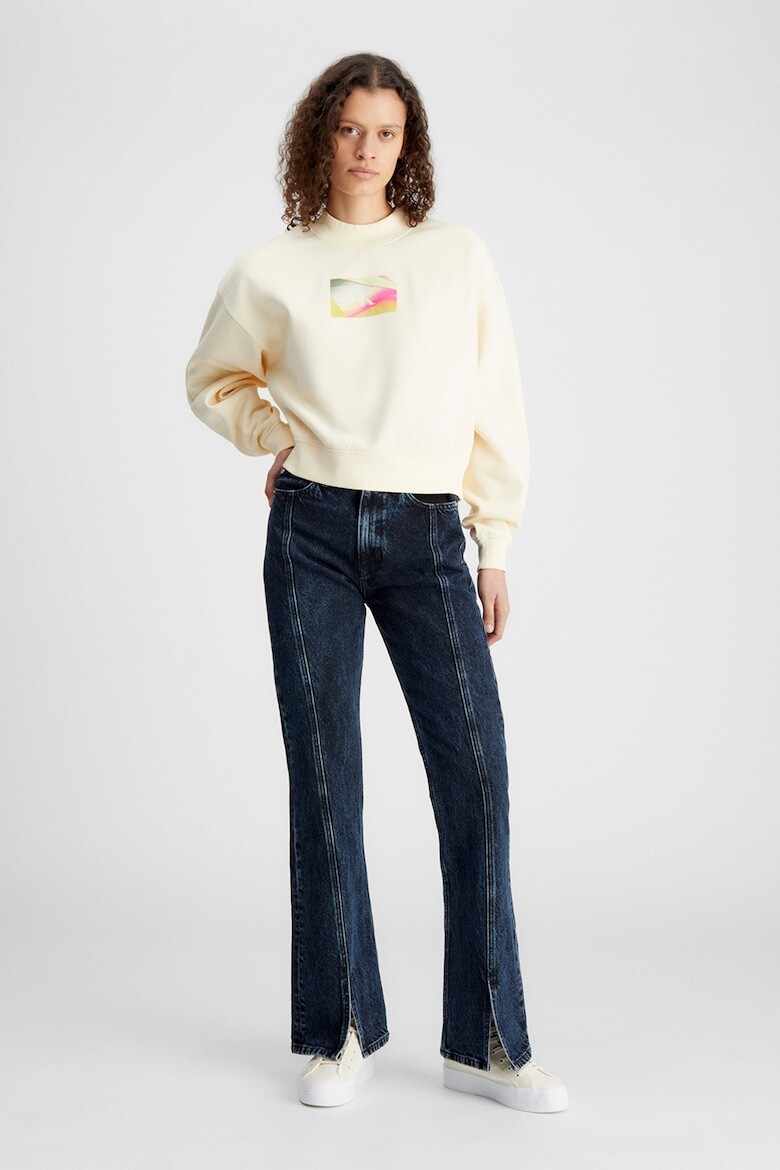 

Толстовка из органического хлопка с логотипом Calvin Klein Jeans, бежевый