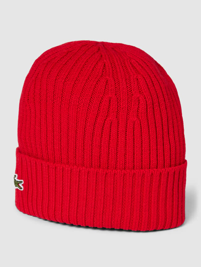 

Шапка с вышивкой логотипа Lacoste, красный