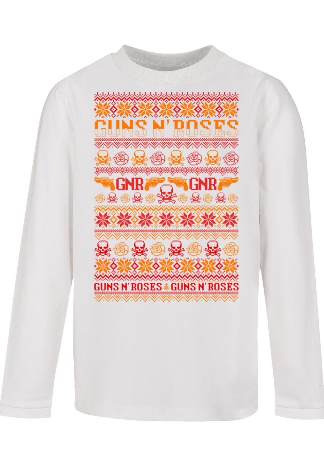 

Футболка F4NT4STIC Longsleeve Guns n' Roses Weihnachten Christmas, белый
