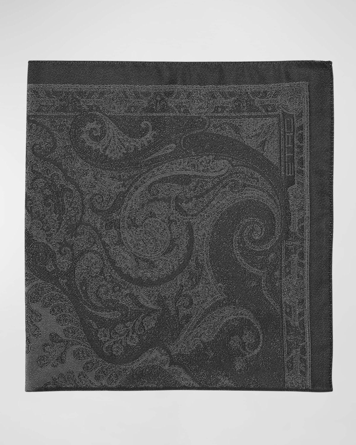 

Мужской нагрудный платок в тон с пейсли Etro, цвет Black Multicolor