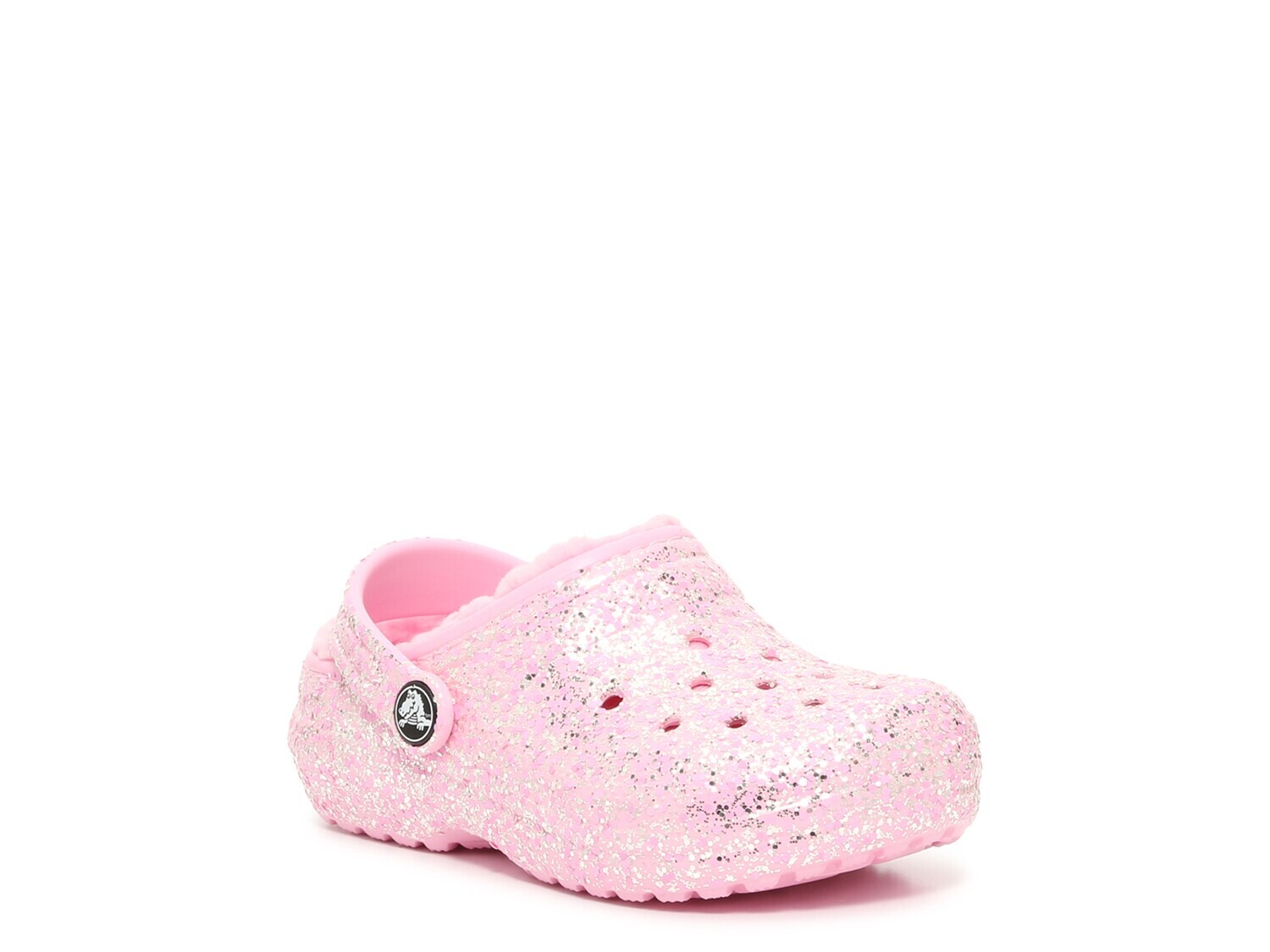 

Сабо Crocs Classic Lined Glitter, розовый