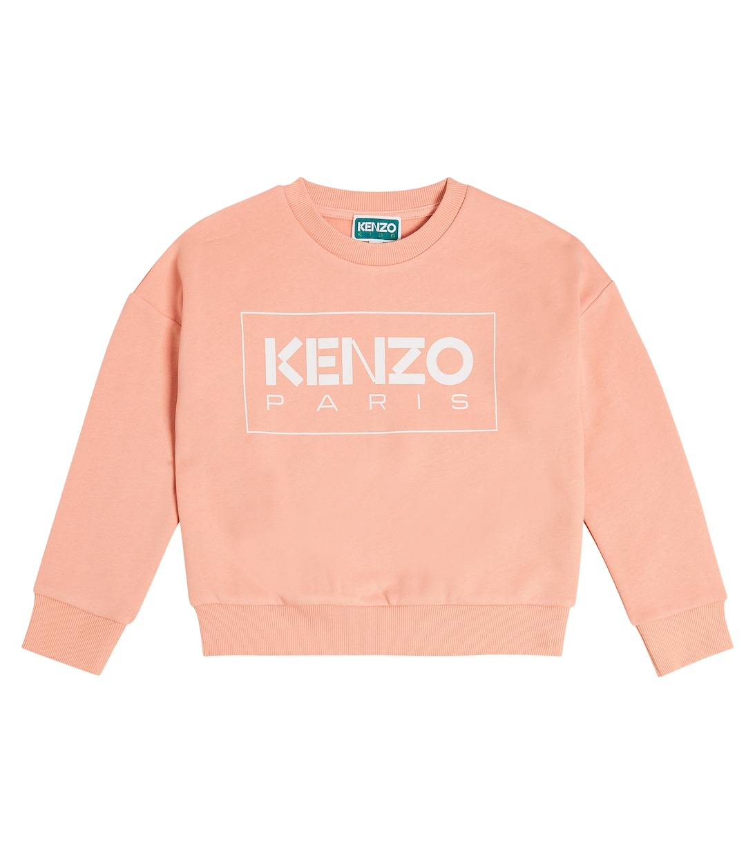 Толстовка из смесового хлопка с логотипом Kenzo, розовый полосатый свитер с логотипом из смесового хлопка kenzo разноцветный