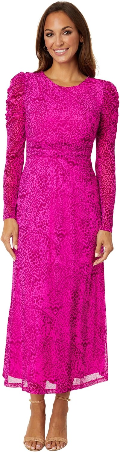 

Платье Preslie Long Sleeve Mesh Lilly Pulitzer, цвет Cerise Pink Pattern Play