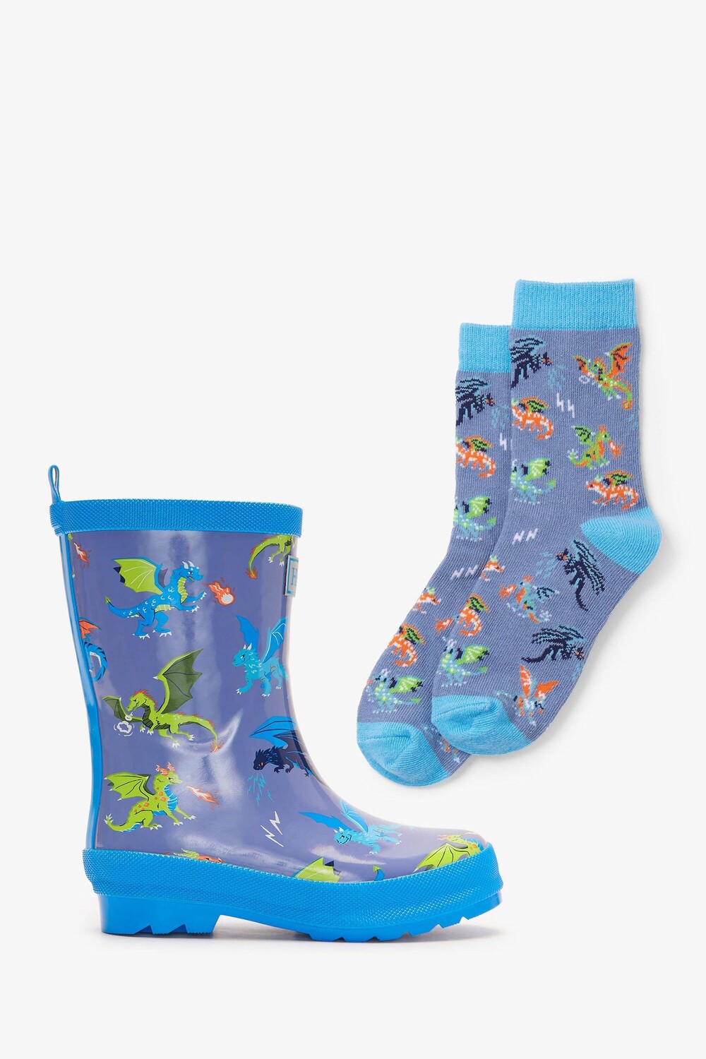 

Блестящие ботильоны и носки Hatley, синий