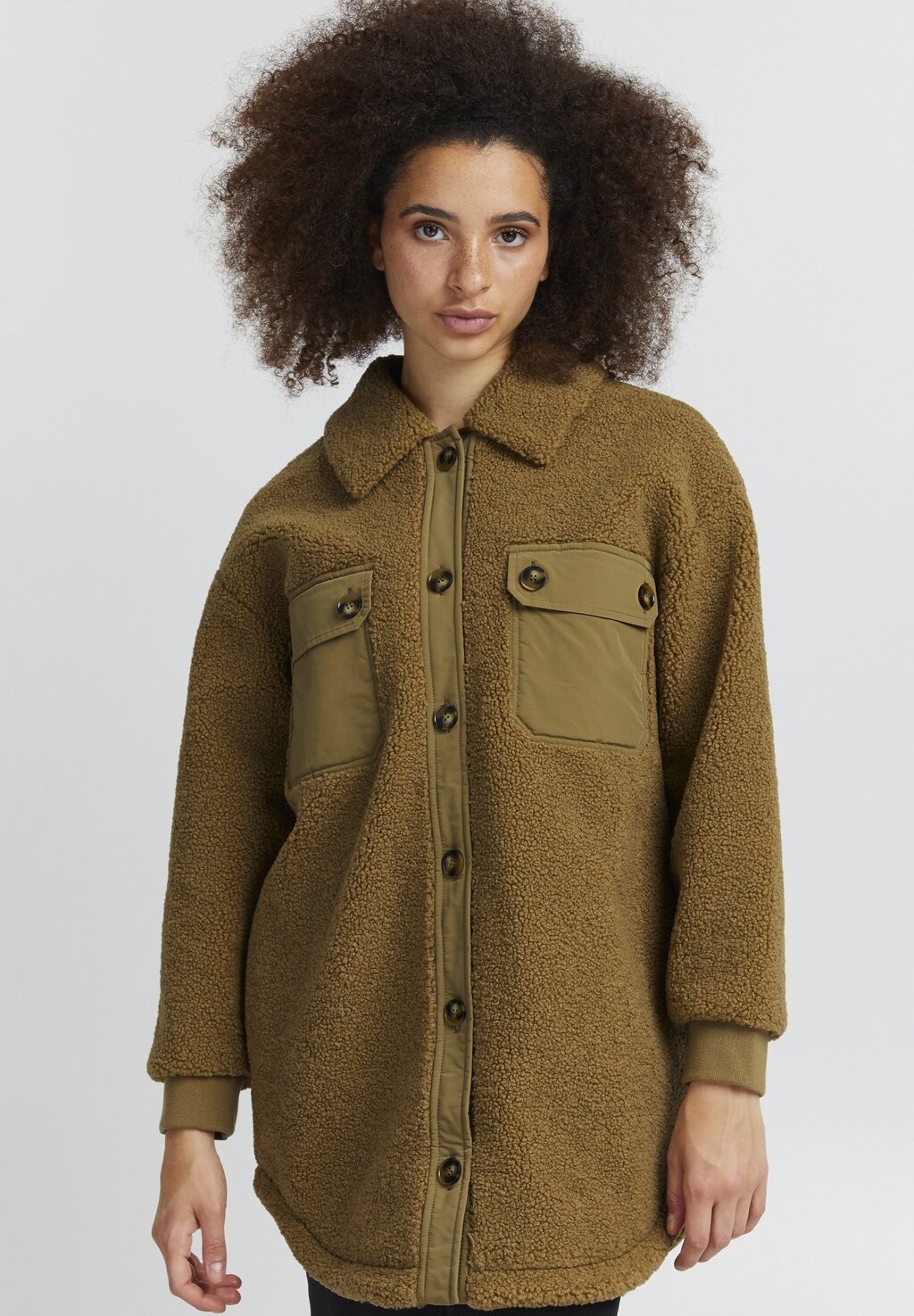 

Короткое пальто ICHI, хаки
