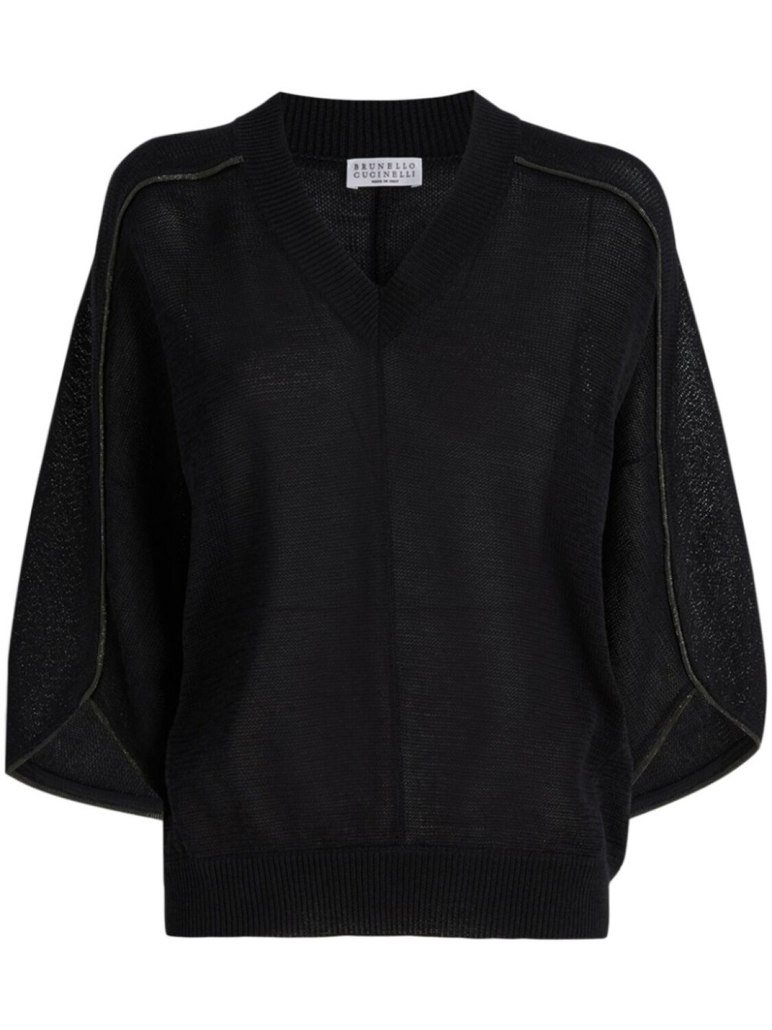

Хлопковый трикотажный топ Brunello Cucinelli, черный