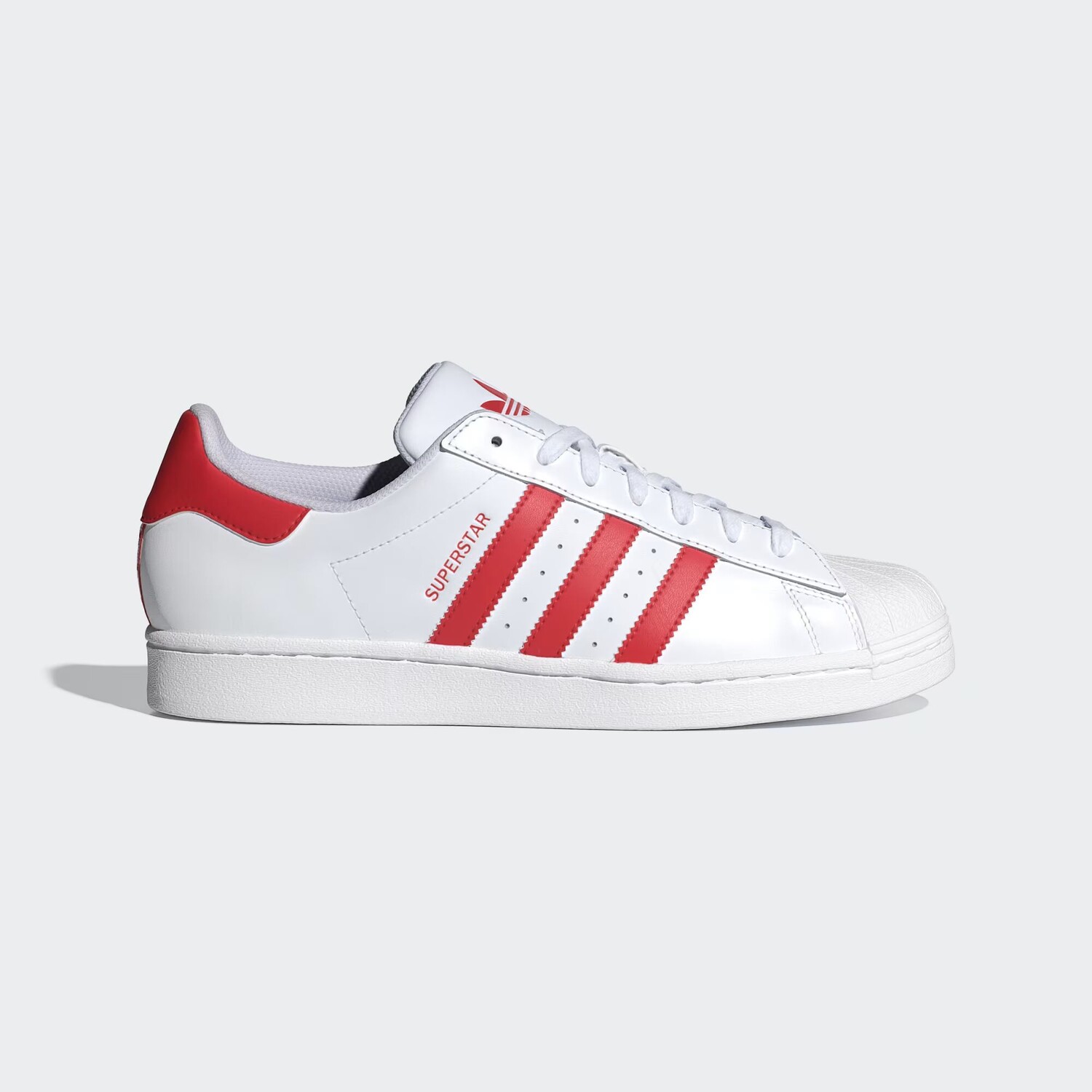 

Кроссовки суперзвезды Adidas, цвет Cloud White/Better Scarlet/Cloud White