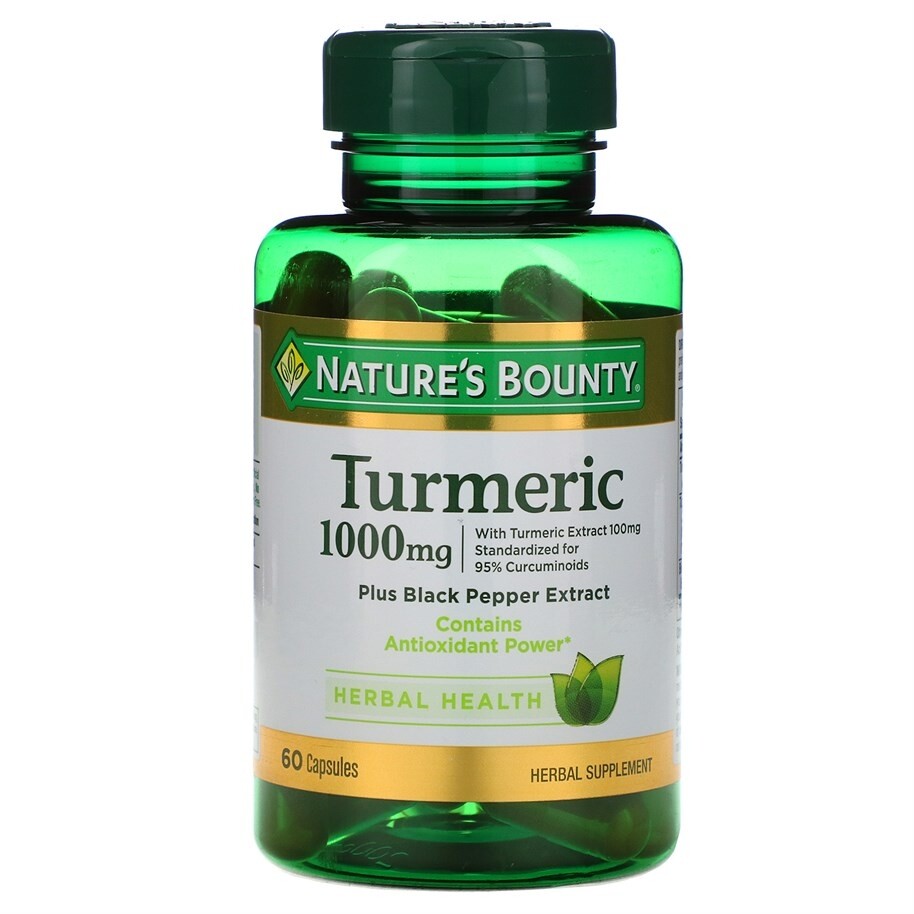 

Nature's Bounty Куркума 1000 мг плюс черный перец 60 капсул