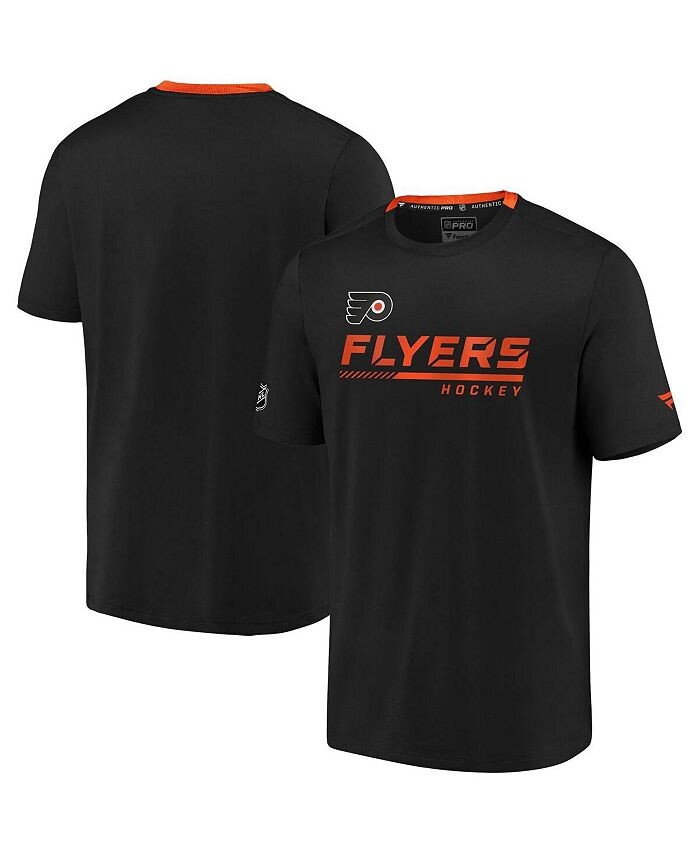 

Мужская черная фирменная футболка Philadelphia Flyers Authentic Pro Locker Room Performance Fanatics, черный