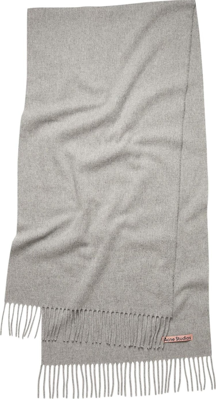

Шарф Acne Studios Fringe Wool 'Light Grey Melange', серый