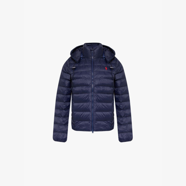 

Утепленная куртка-пуховик с вышитым логотипом Polo Ralph Lauren, синий