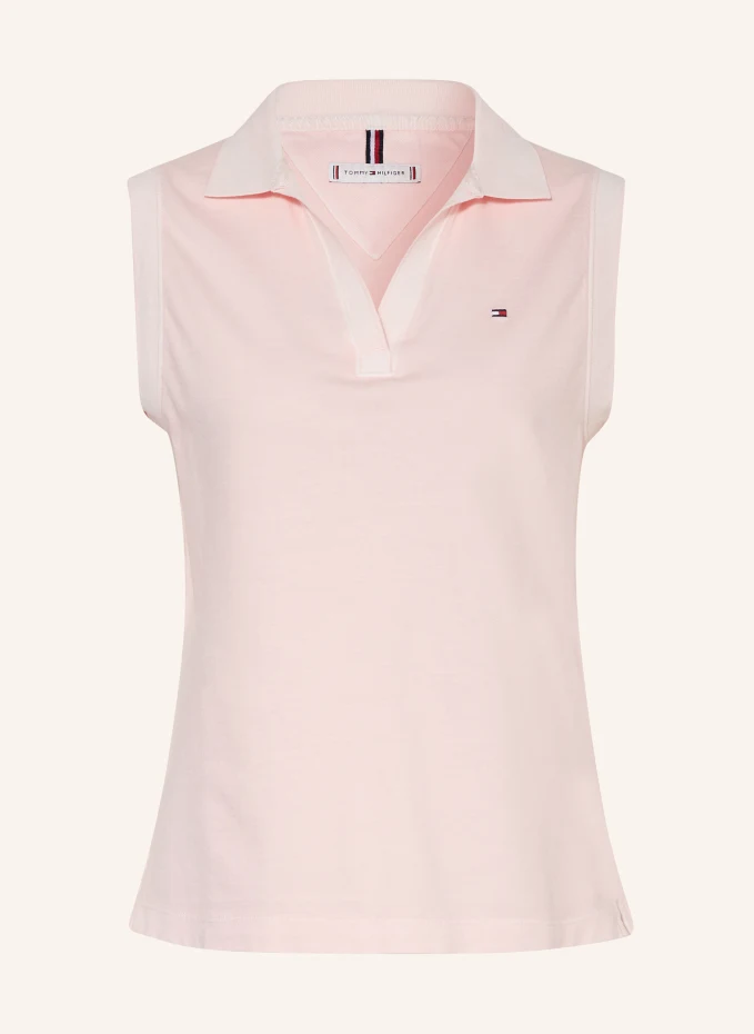 

Топ из пике Tommy Hilfiger, розовый