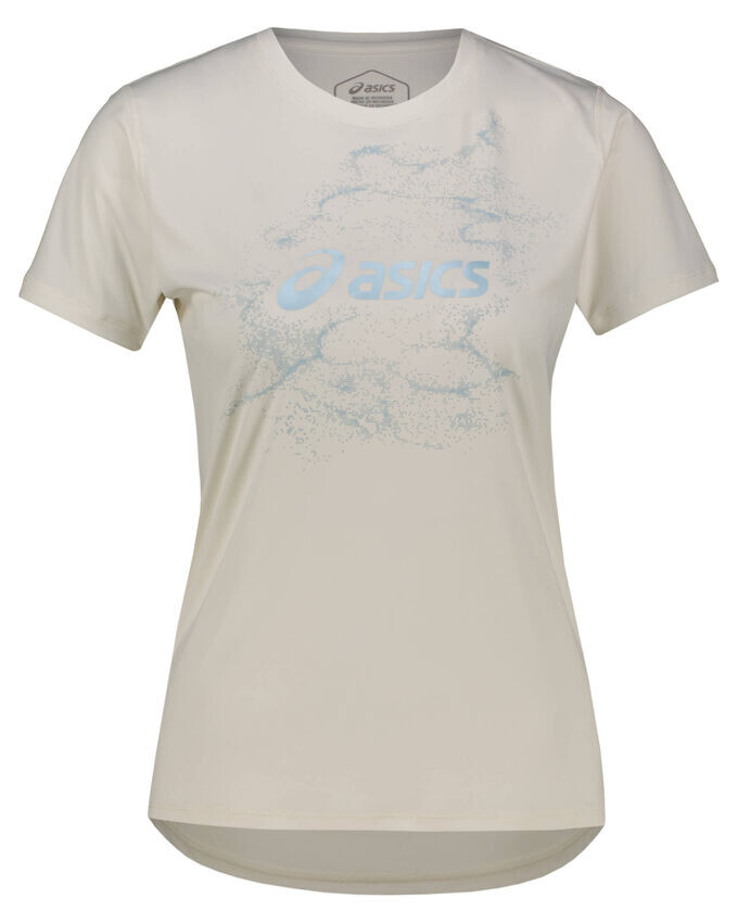 

Беговая рубашка nagino с графикой для бега, стандартная посадка Asics, белый
