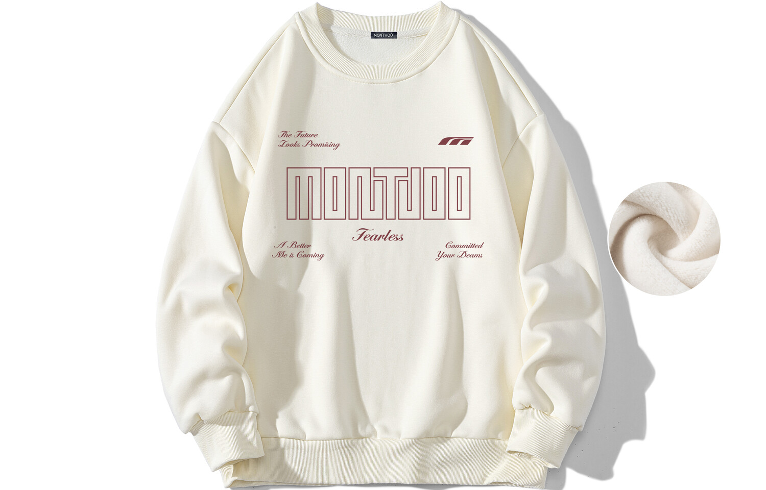 

Толстовка унисекс MONTVOO, Белый (обычная версия)