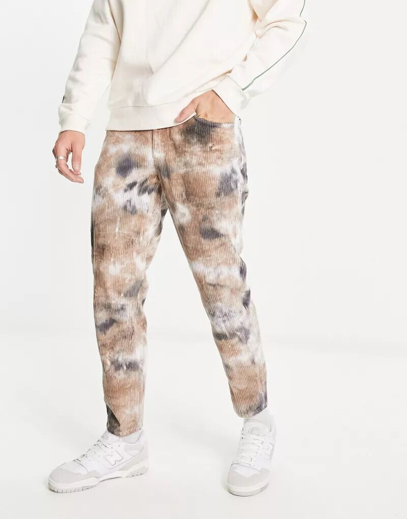 

Классические вельветовые джинсы тай-дай ASOS Ridgid