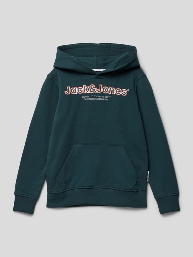 

Худи с принтом этикетки, модель LAKEWOOD Jack & Jones, цвет морской волны