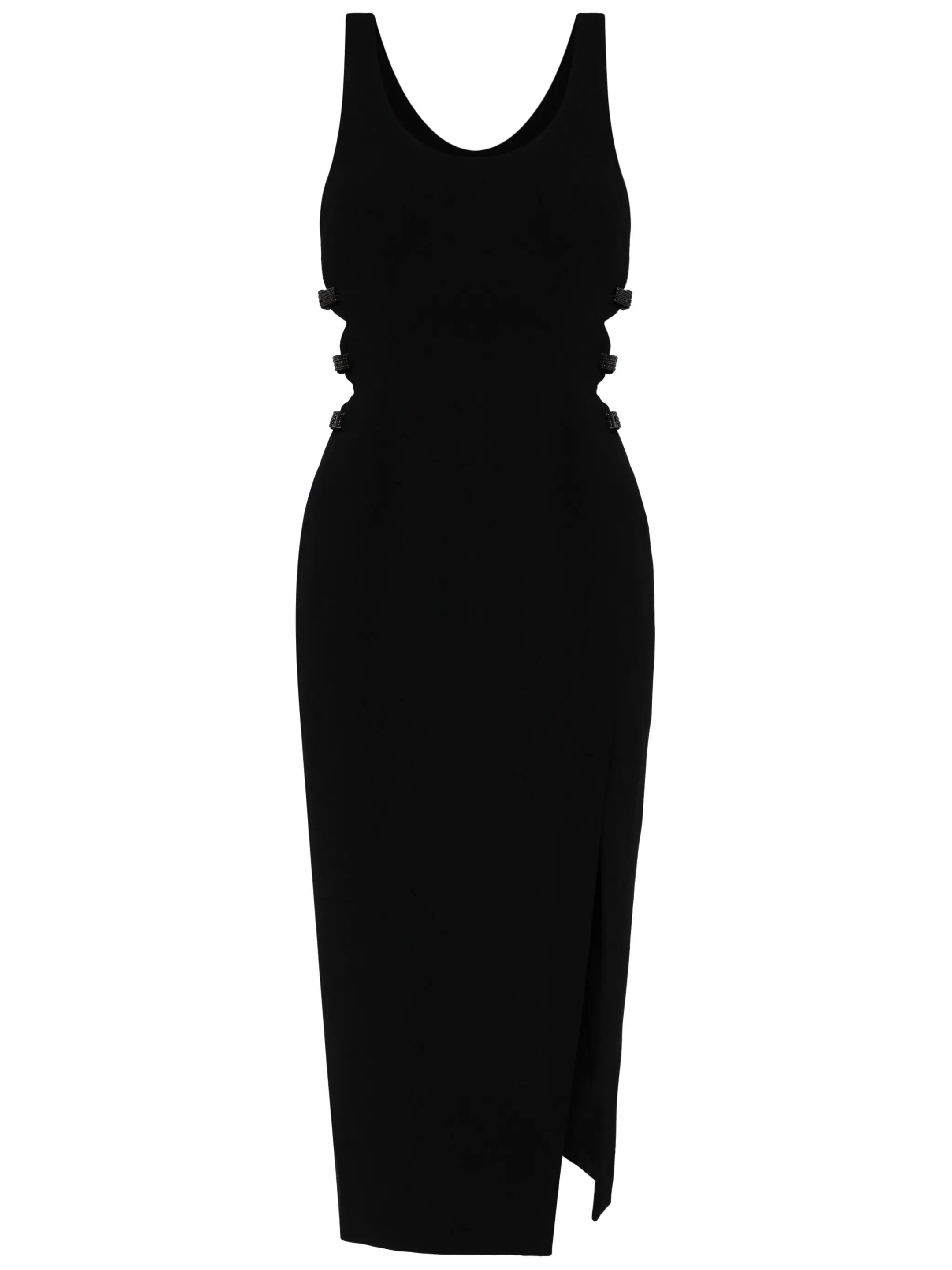 Платье Self Portrait Crepe Bow midi, черный