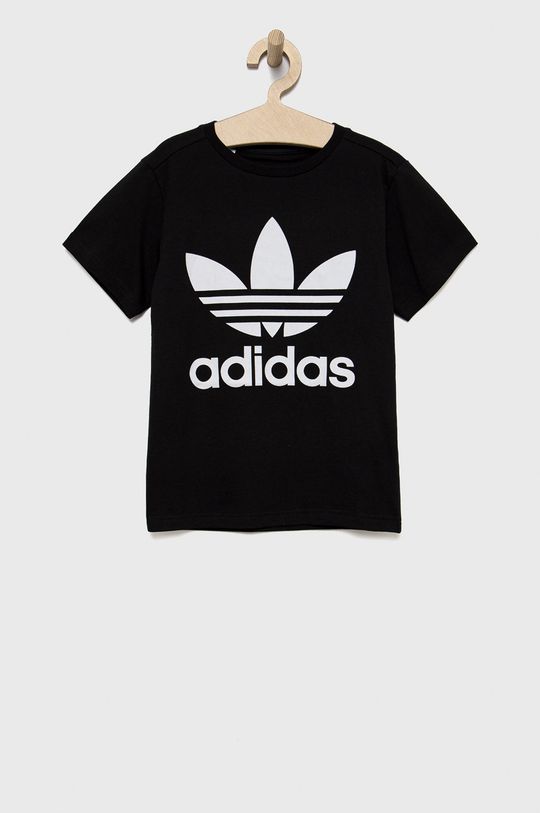 цена Детская хлопковая футболка adidas Originals H25245, черный