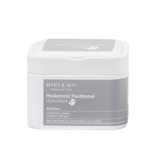 

Тканевые маски для лица с сильно увлажняющим эффектом Mary & May Hyaluronic Panthenol, 30 шт/1 упаковка