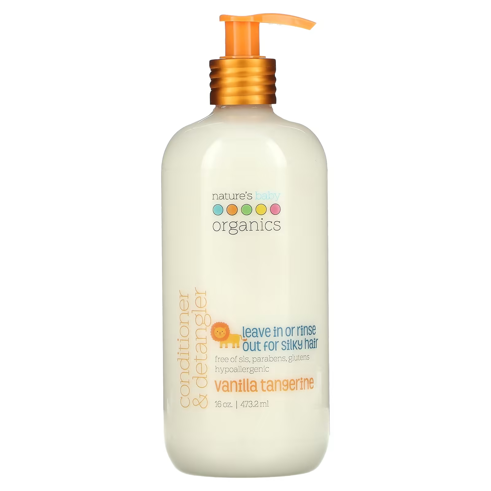 Кондиционер Nature's Baby Organics & Detangler Vanilla Tangerine для распутывания волос, 473,2 мл