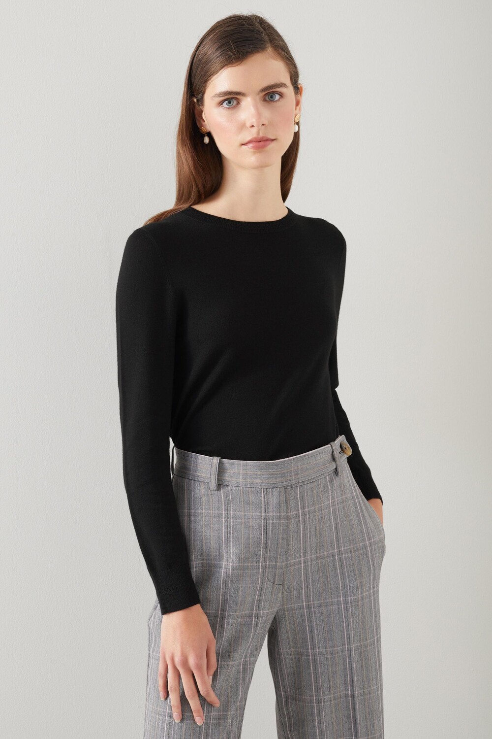 

Rosalind Sustainabled черный свитер из шерсти мериноса LK Bennett, черный