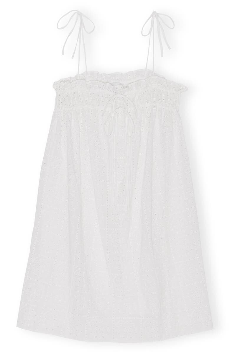 

Сарафан из органического хлопка Broderie Anglaise GANNI, белый