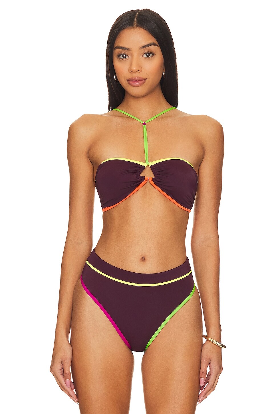 

Топ Agua Bendita Erma Bandeau, цвет Multicolor