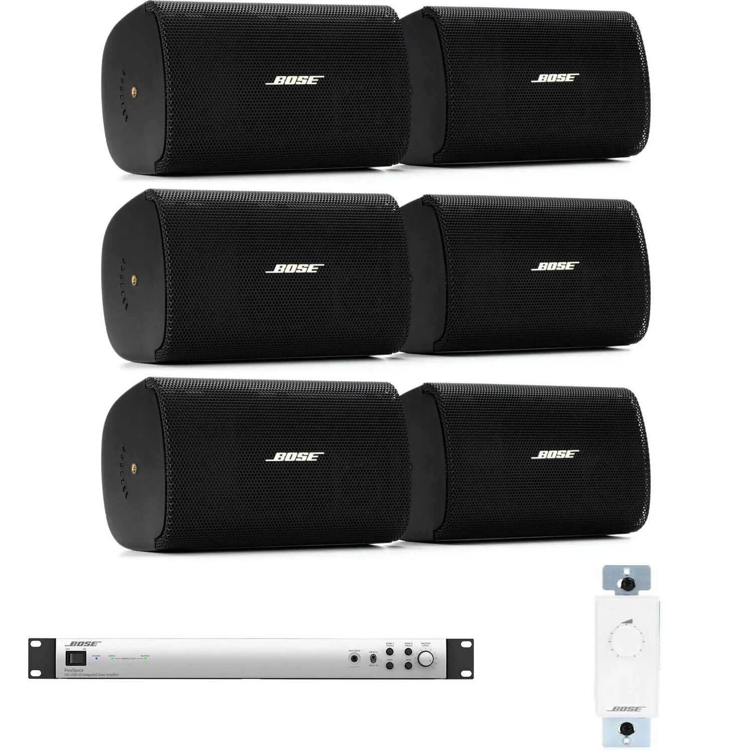 

Комплект для установки в розничном магазине Bose Professional для коммерческой установки с 6 динамиками для поверхностного монтажа