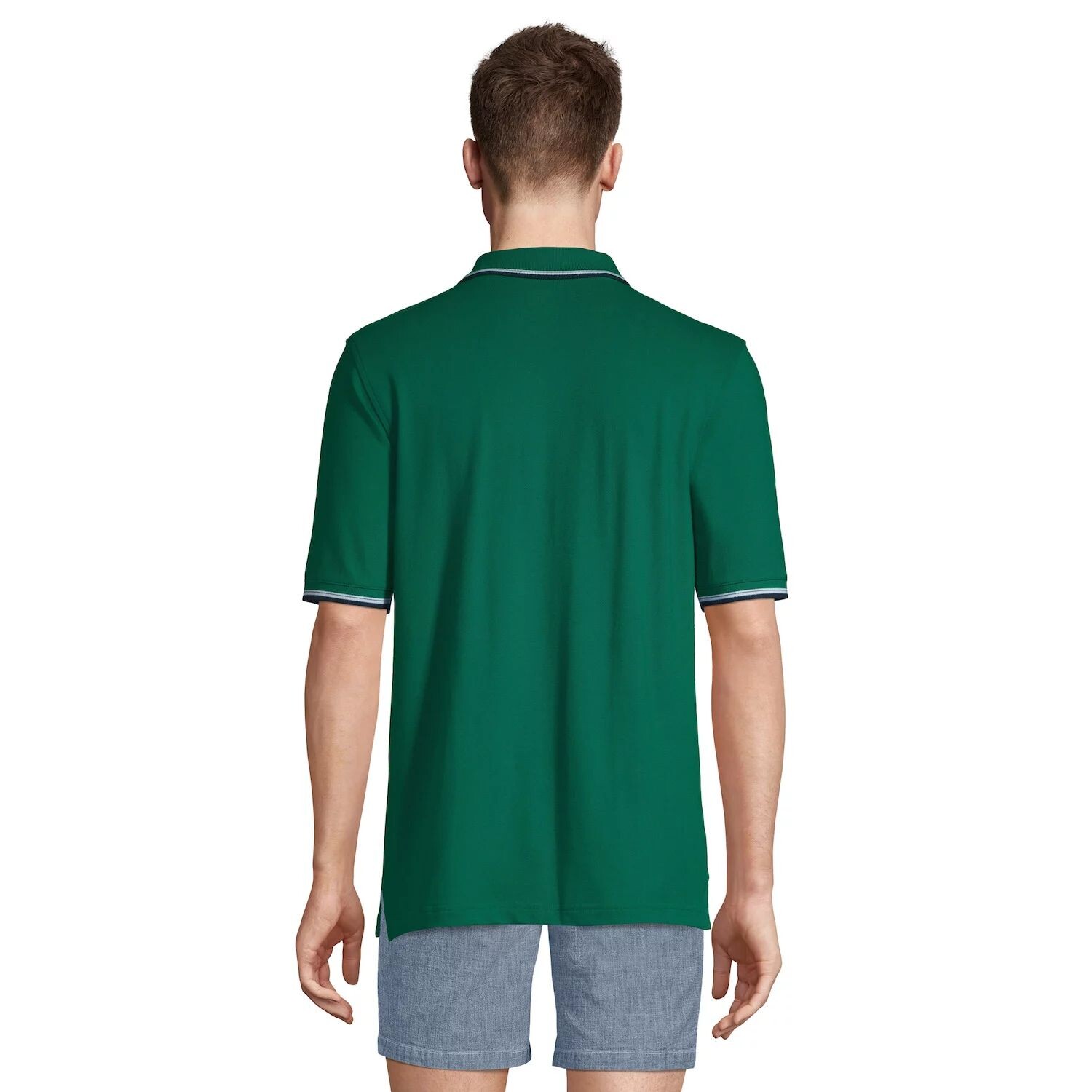 

Поло из сетчатой ​​ткани Big & Tall Comfort-First Lands' End, белый