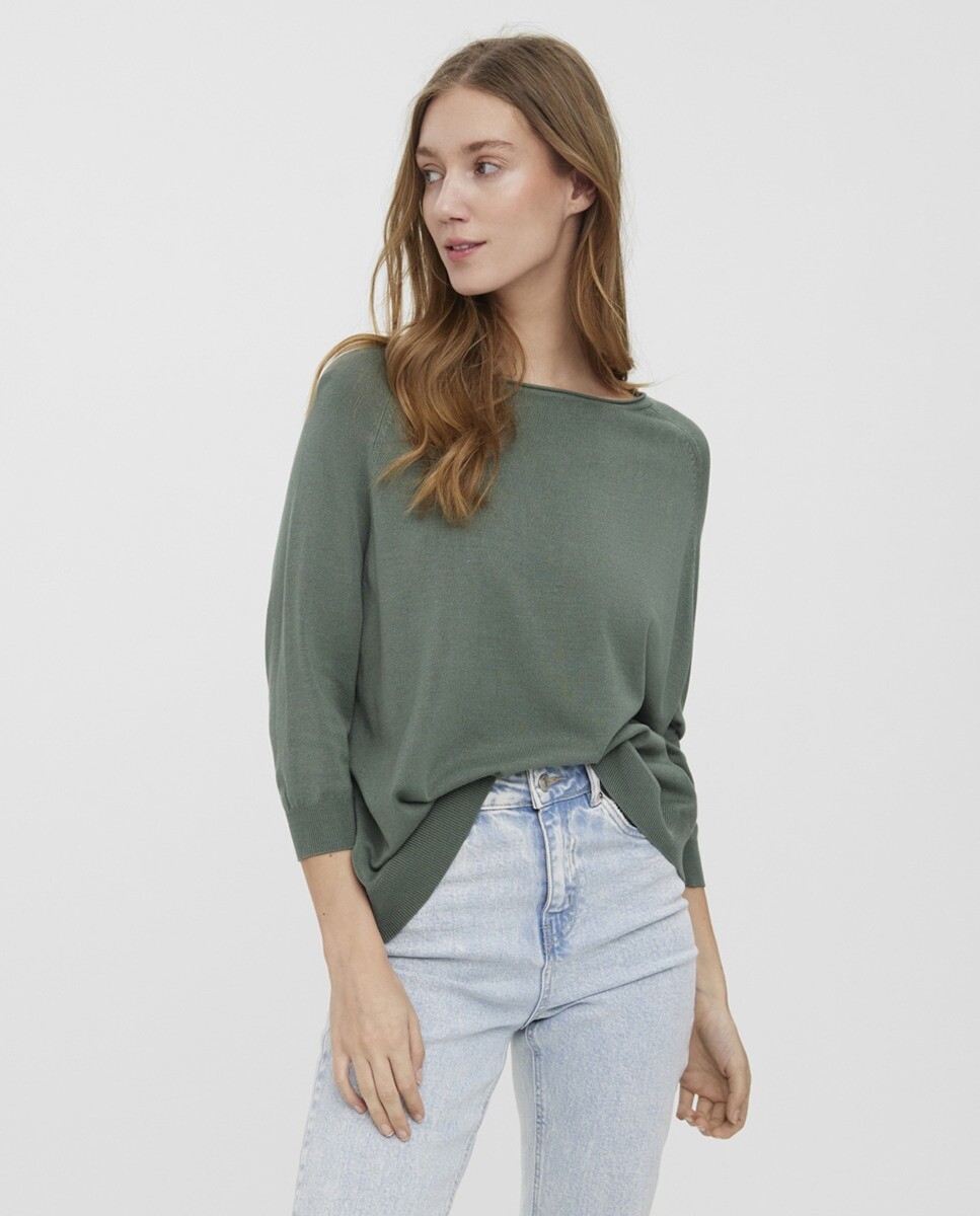 

Женский топ с круглым вырезом и рукавами 3/4 Vero Moda