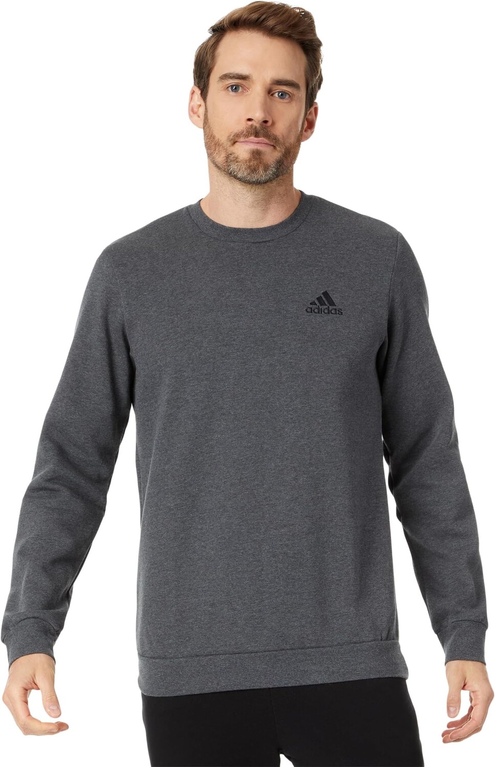 

Толстовка Essentials Fleece Sweatshirt adidas, цвет Dark Grey Heather/Black