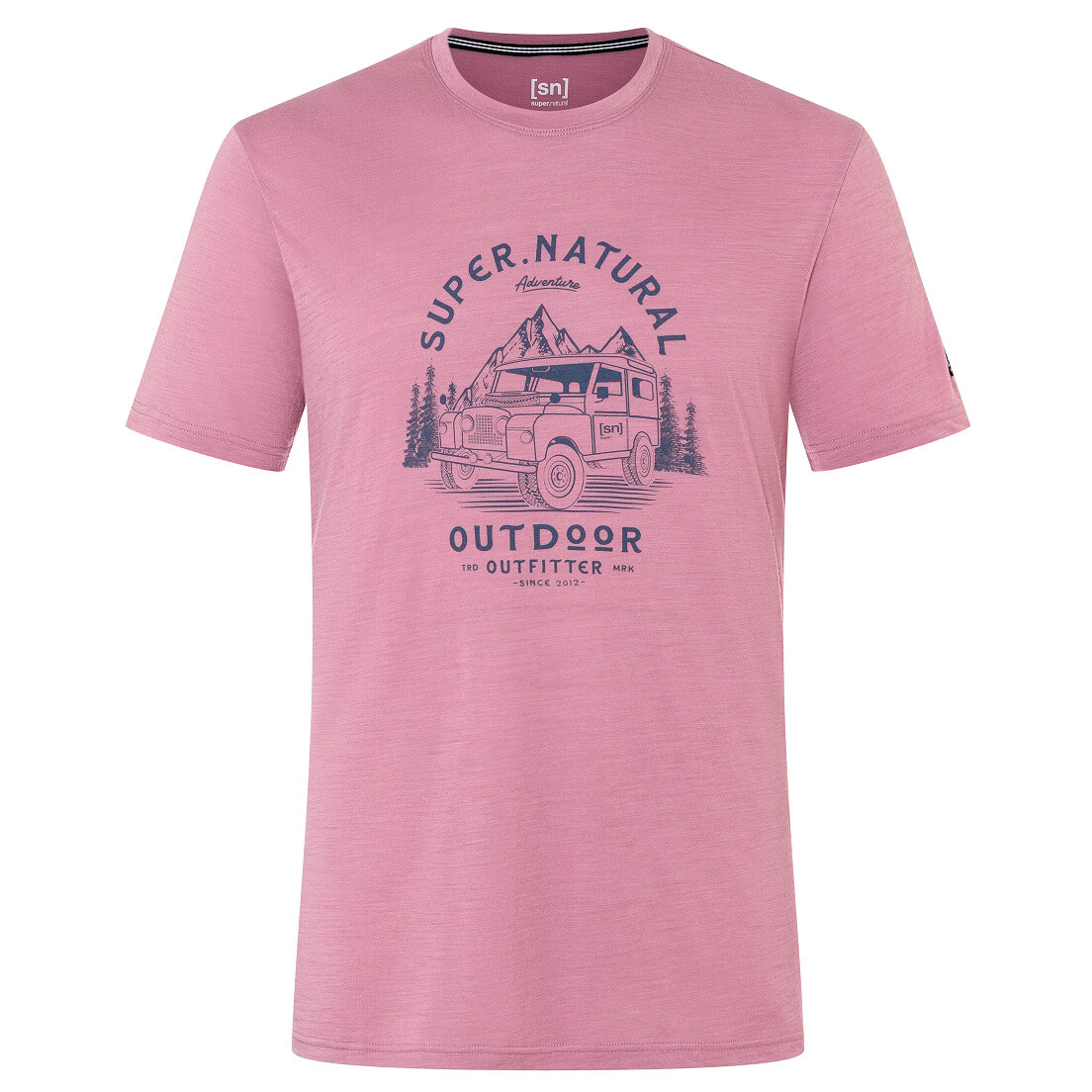 

Рубашка из мериноса Super Natural Landi Tee, цвет Orchid/Night Shadow Blue