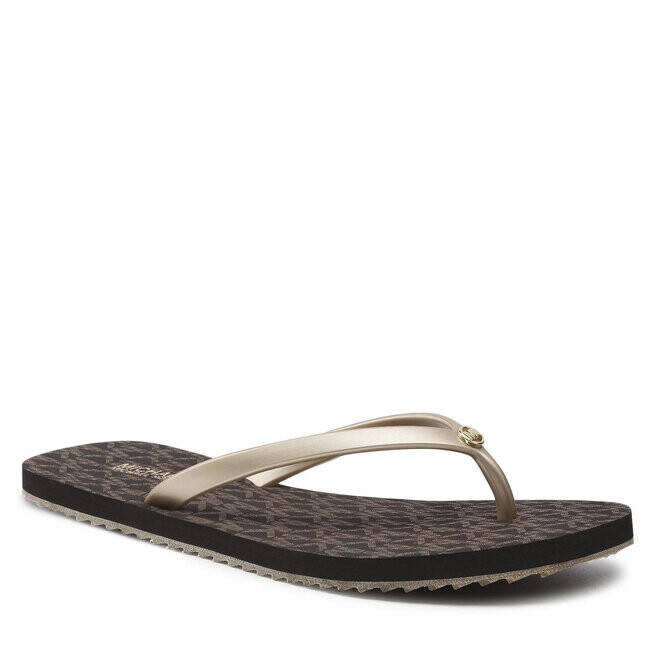 

Сандалии MICHAEL KORS Jinx Flip Flop 40S1JIFA1Q Brn/Gold, золото