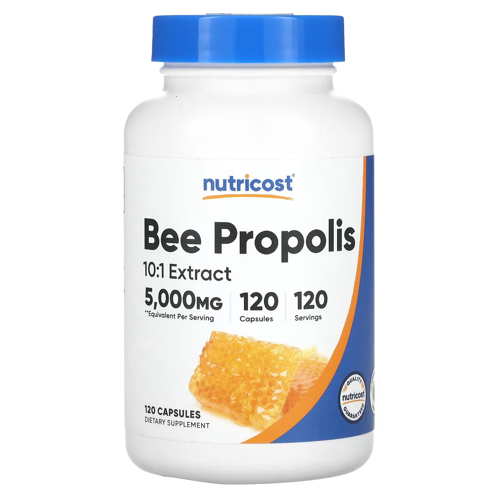 Nutricost Пчелиный прополис 5000 мг 120 капсул пчелиный прополис honey gardens 2x эффективность 60 капсул