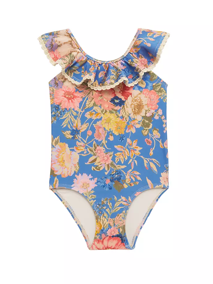 

Цельный купальник August для маленьких девочек и девочек Zimmermann Kids, синий