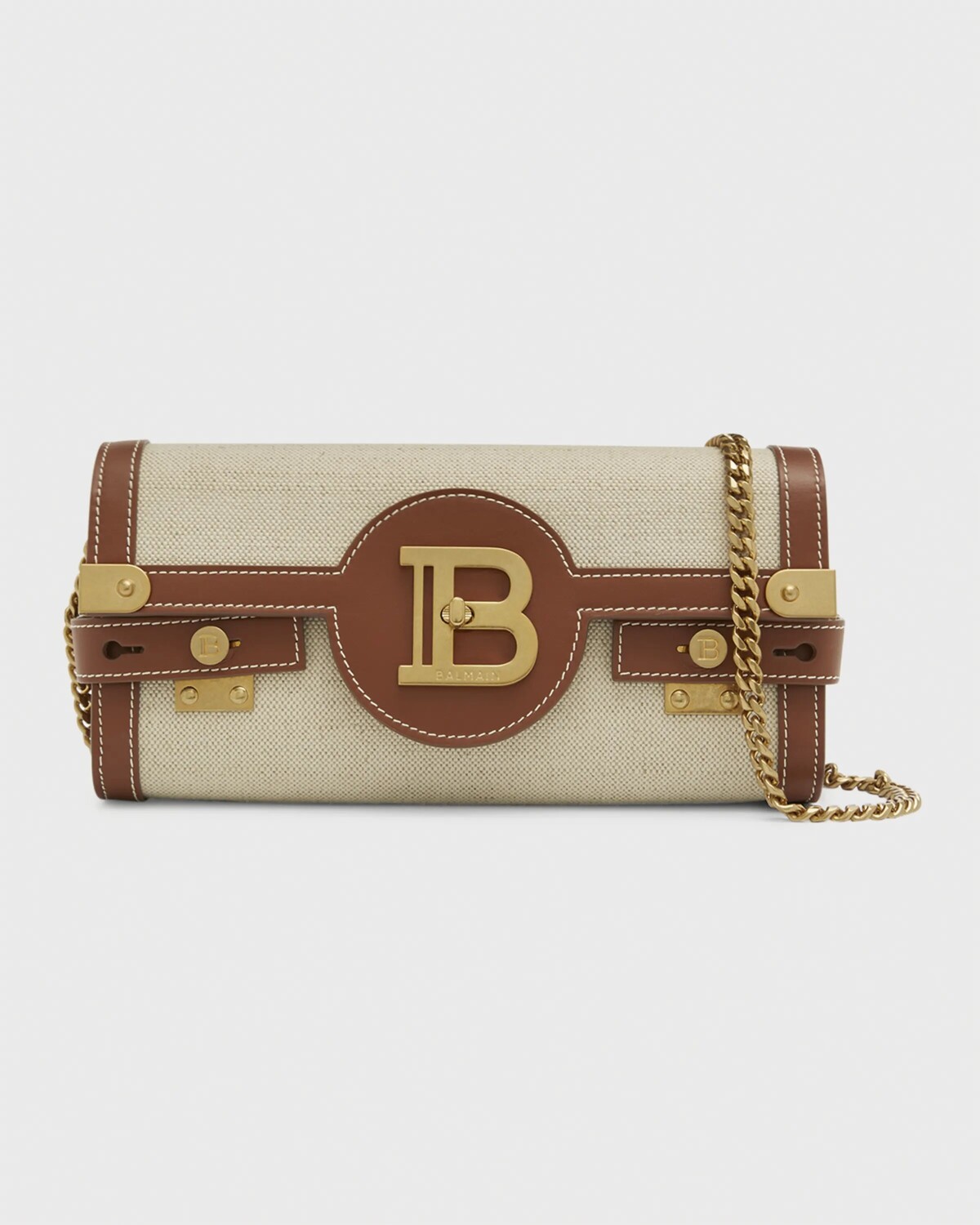 

Кошелек BBUzz 23 на цепочке из холста и кожи Balmain, цвет Beige