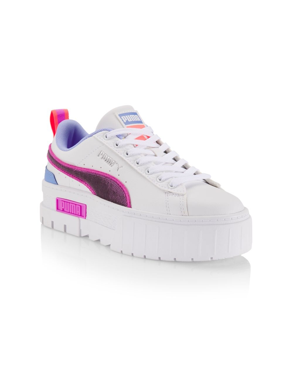 

Низкие кроссовки Little Girl's & Girl's Mayze Glitzy Jr. Puma, белый