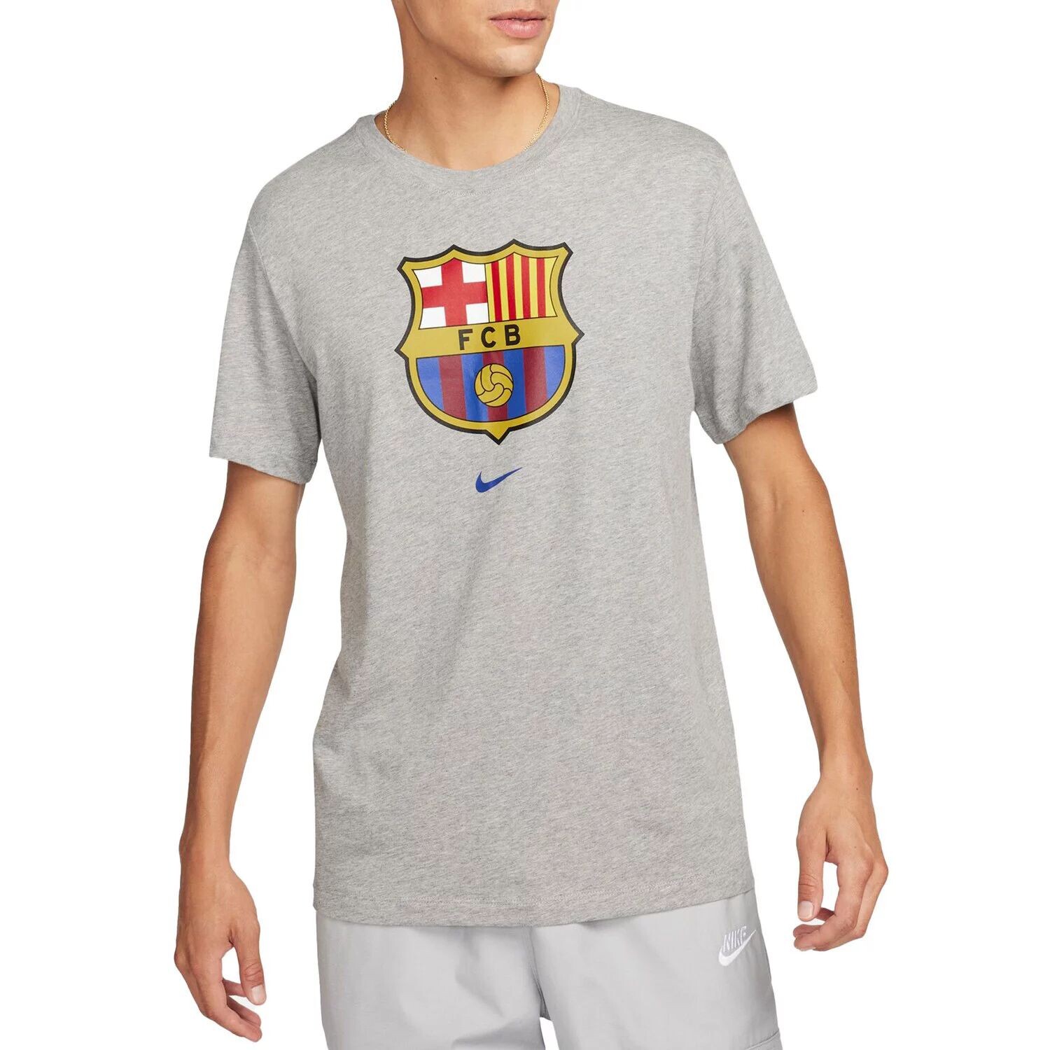 

Мужская футболка Heather Grey Barcelona Crest Nike