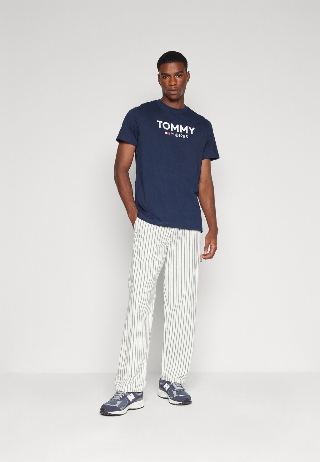 

футболка с принтом SLIM 2PACK DNA TEE Tommy Jeans, черный/темно-синий