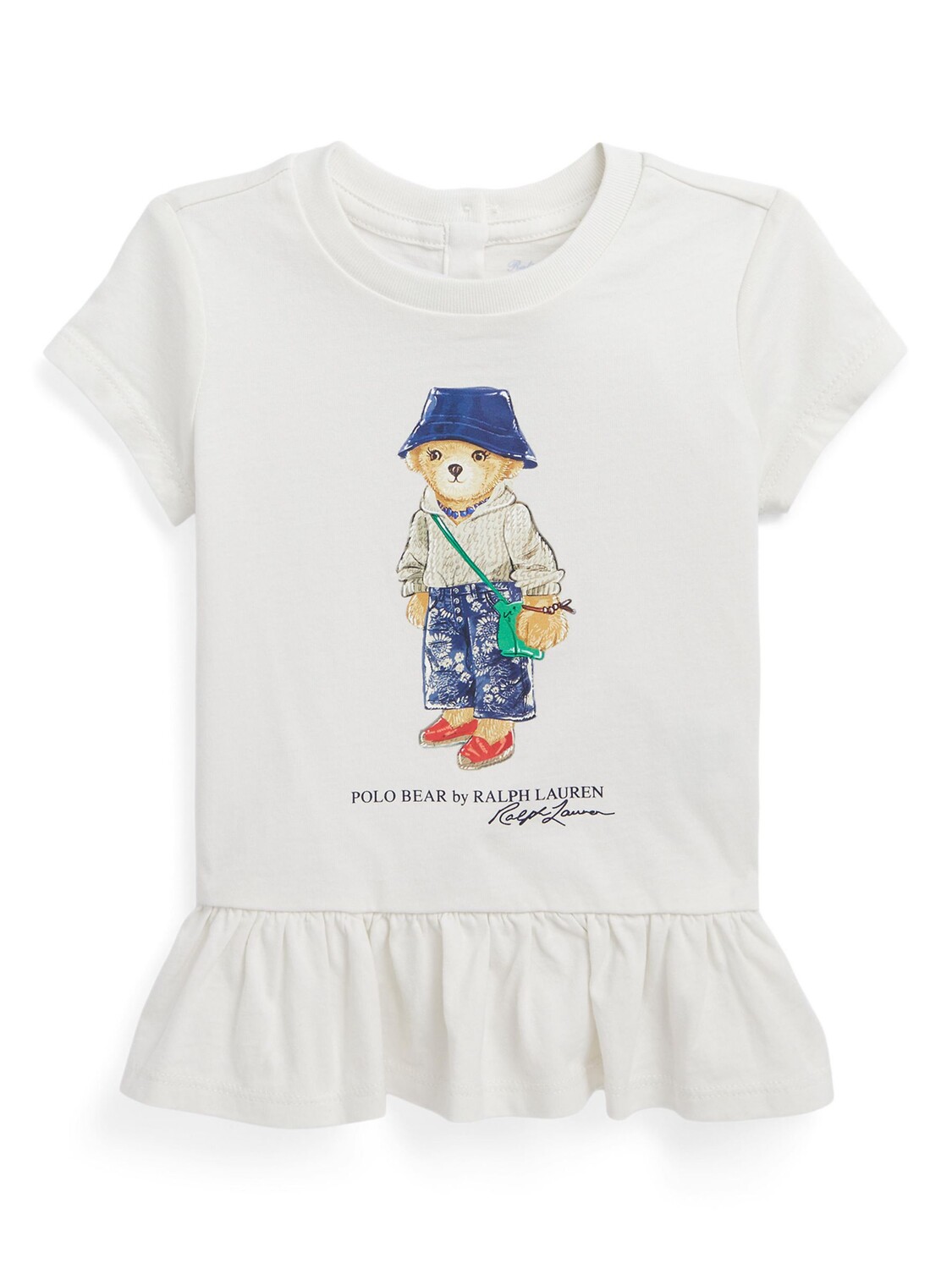 

Футболка из хлопкового джерси Ralph Lauren Baby Polo Bear, цвет Deckwash White
