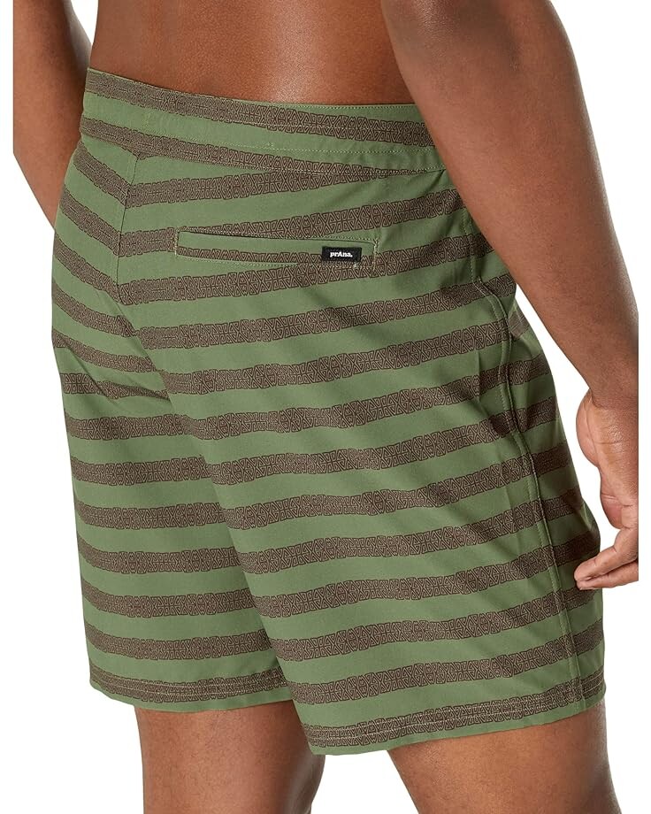 

Шорты для плавания Prana Riveter Boardshorts, цвет Algae Stripe