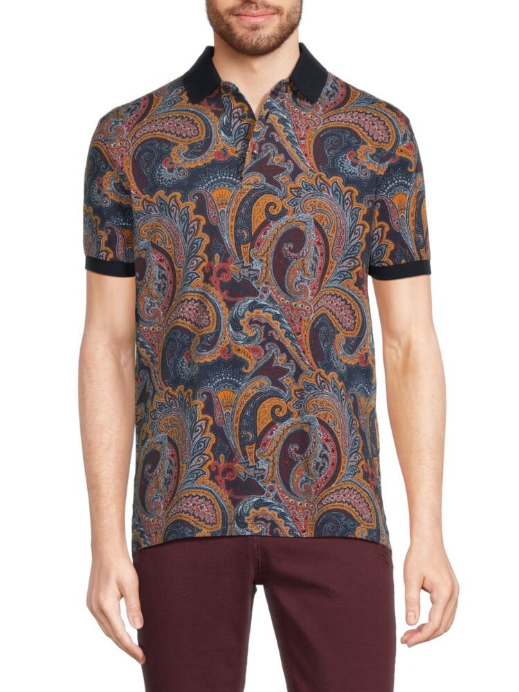 

Поло с принтом Etro Etro, цвет Blue Multi