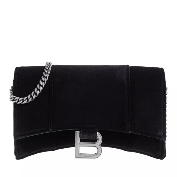 

Кошелек hourglass wallet on chain Balenciaga, черный