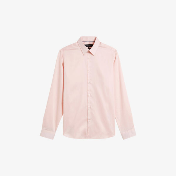 

Рубашка Maeloss узкого кроя из хлопка Ted Baker, розовый