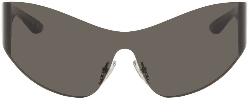 цена Серые солнцезащитные очки Mono Cat 2.0 Серые Balenciaga