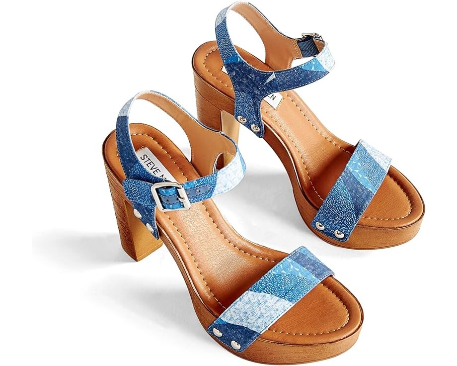

Туфли Steve Madden Zappos Exclusive Heatwave Platform Sandal, синий мульти