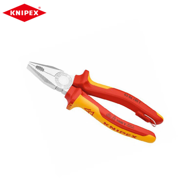 Клещи для проволоки KNIPEX, 180 мм, с защитой от падения, тиски, плоскогубцы для проволоки промышленного класса, 7 дюймов 03 06 180 T