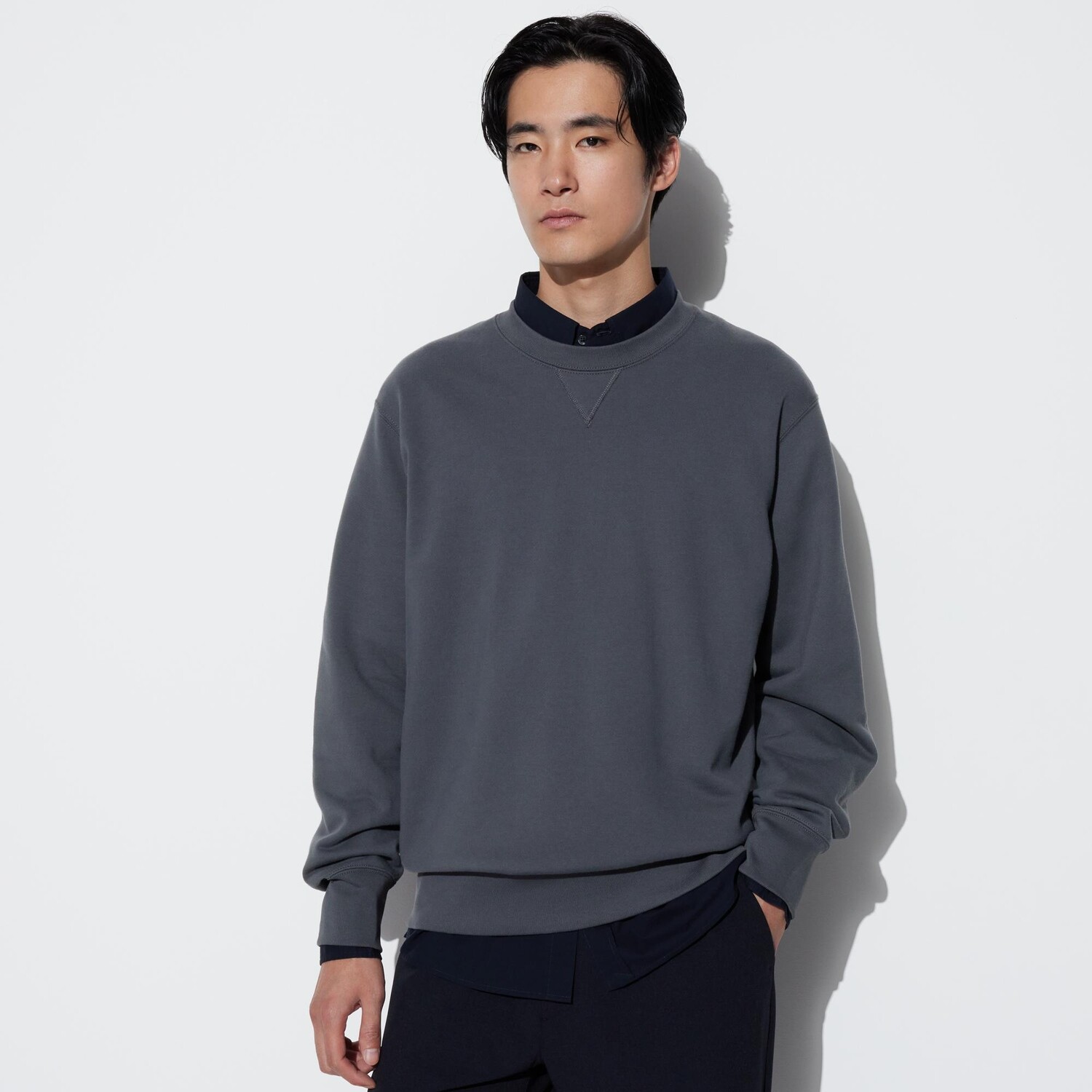 

Толстовка Uniqlo с длинными рукавами, темно - серый